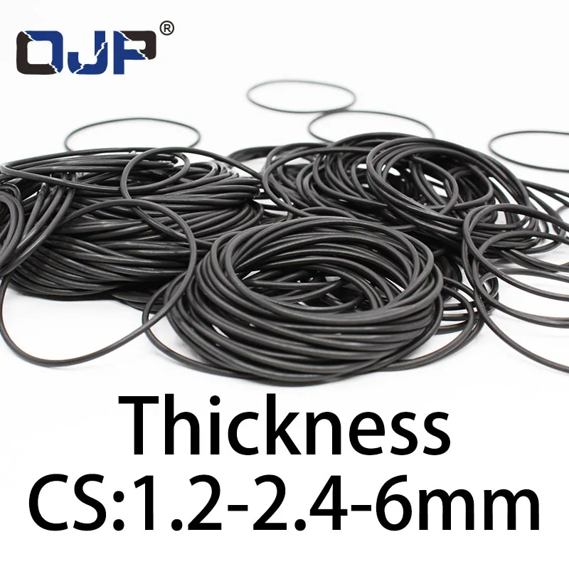 O-ring thickness 1.2/2.4/6mm CS NBR Nitrile sealing temperature resistant gasket rubber ring complete in specifications