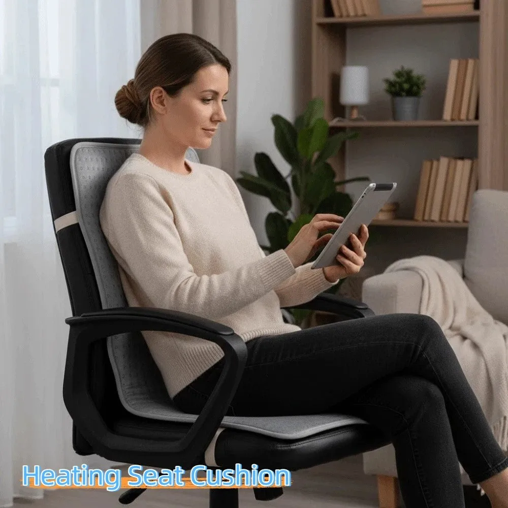 Quick Heating Heating Seat Cushion Comfort Warm Electric Heating Pad Adjustable Temperature Non-slip Bottom Electric Mat