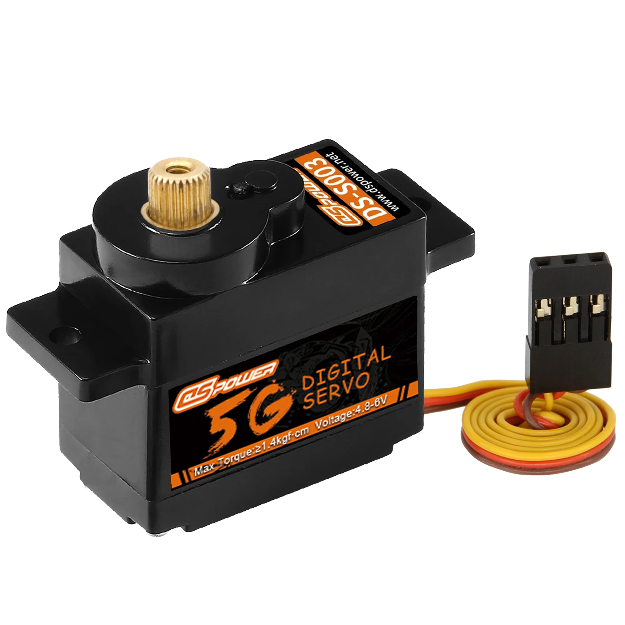 DSPOWER 5G Metal Gear Digital Servo JR Plug for 1/28 1/24 RC Mini Car Airplane Fixed-wing Helicopter Plane Boat Robot DIY WLtoys