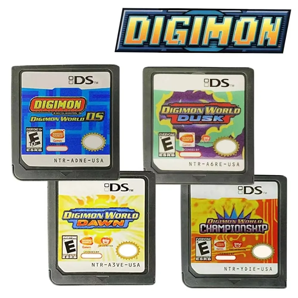 Digimon العالم سلسلة DS وحدة التحكم خرطوشة بطاقة DS لعبة خرطوشة Digimon العالم الفجر Digimon العالم الغسق ل NDSL 2DS 3DS USA Ver