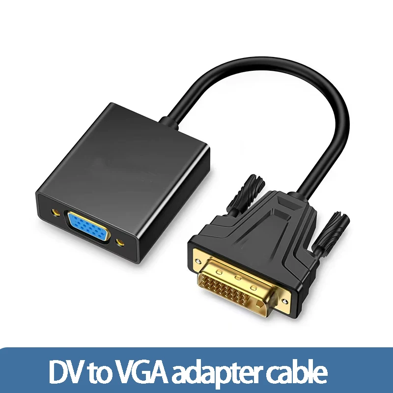 DVI To VGA Cable 24+1 Converter For Computer Connection, Monitor Adapter Cable To Projector DVI To VGA Connector