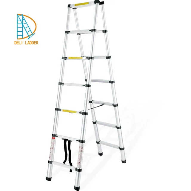 الدرج التلسكوب المحمول الألومنيوم قائم بذاته