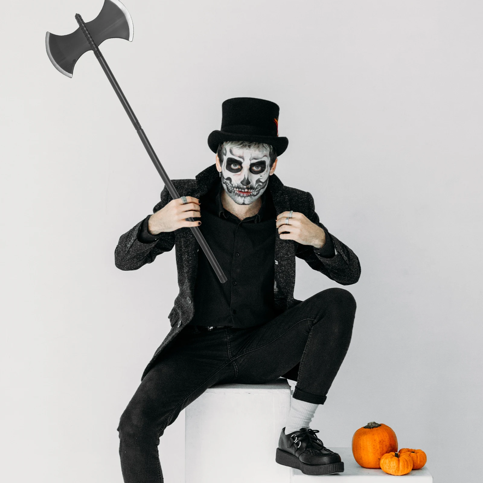 

Halloween Costume Axe Prop Double Axes Performance Weapons And Props Halloween Simulation Axes Toy Kids Performing Plaything