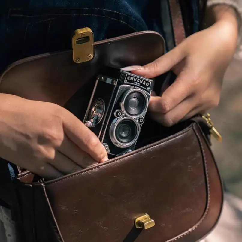 Appareil photo rétro à double objectif : appareil photo numérique 2 en 1 de style film vintage avec écran HD, mini photographie vintage rechargeable