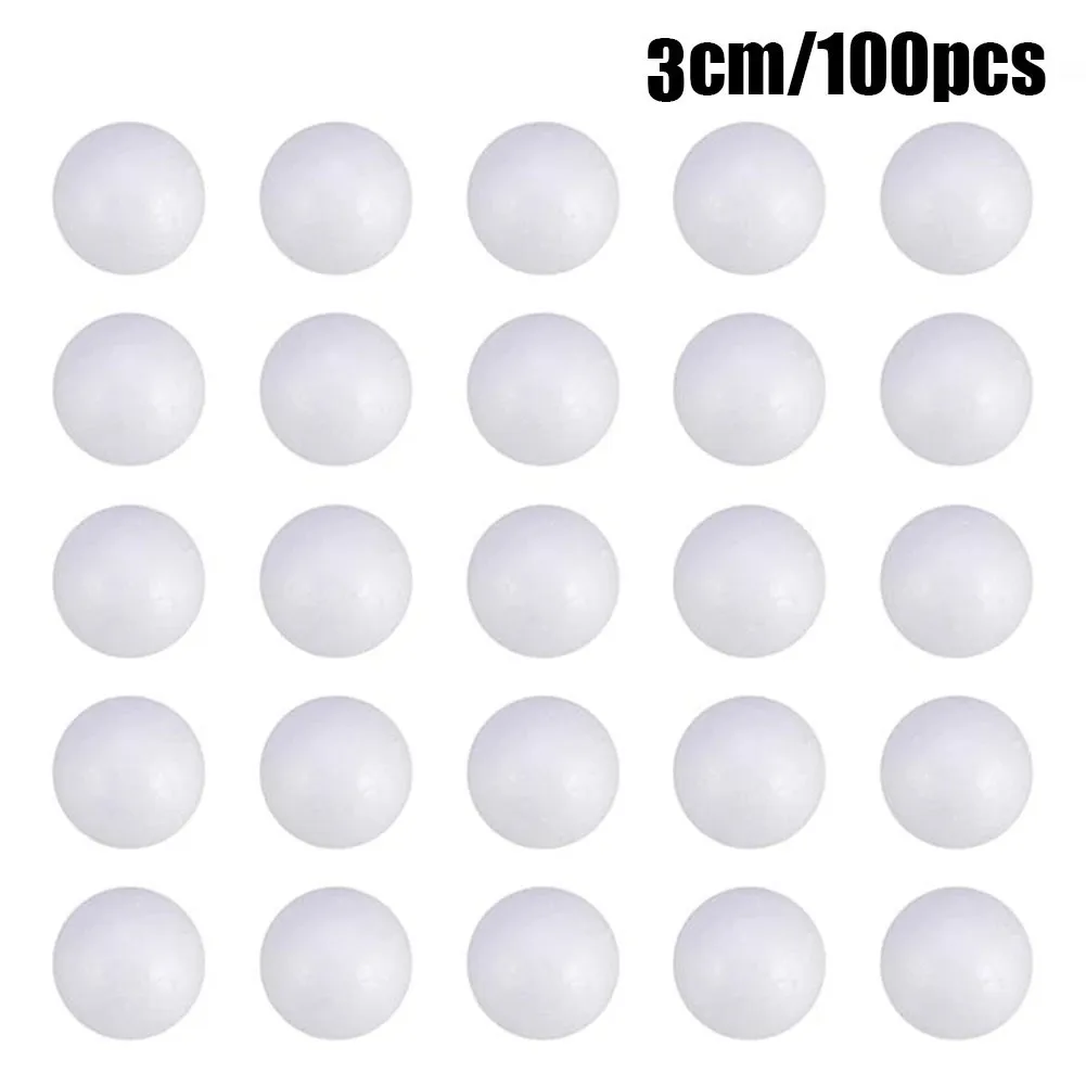 Versatile Crafting Supplies 100 Solid Polystyrene Foam Balls for Cake Decorating and Floral Arrangements (115 chars)