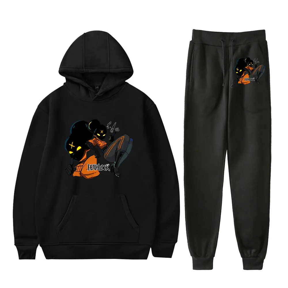 Hot Game Deadlock Vintage 90s HOODIE Merch Hoodies Set Men Women Hoodies Pants Outerwear Two-Piece Suit PULLOVER 