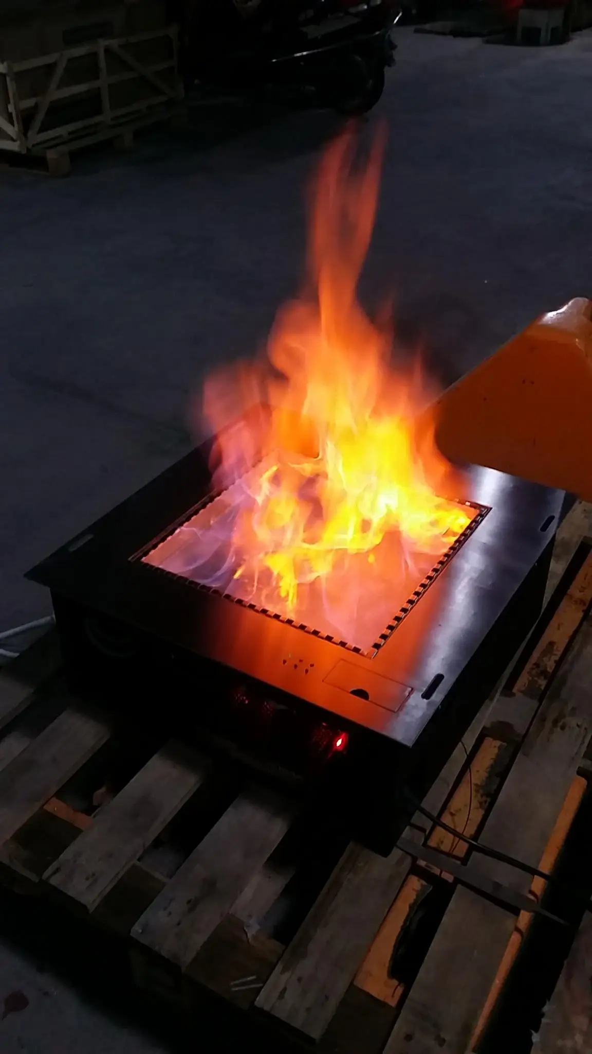 App-Controlled Remote Stainless Steel Insert for Villa Use Heating & Decorative Modern 900mm Electric Ethanol Fireplace