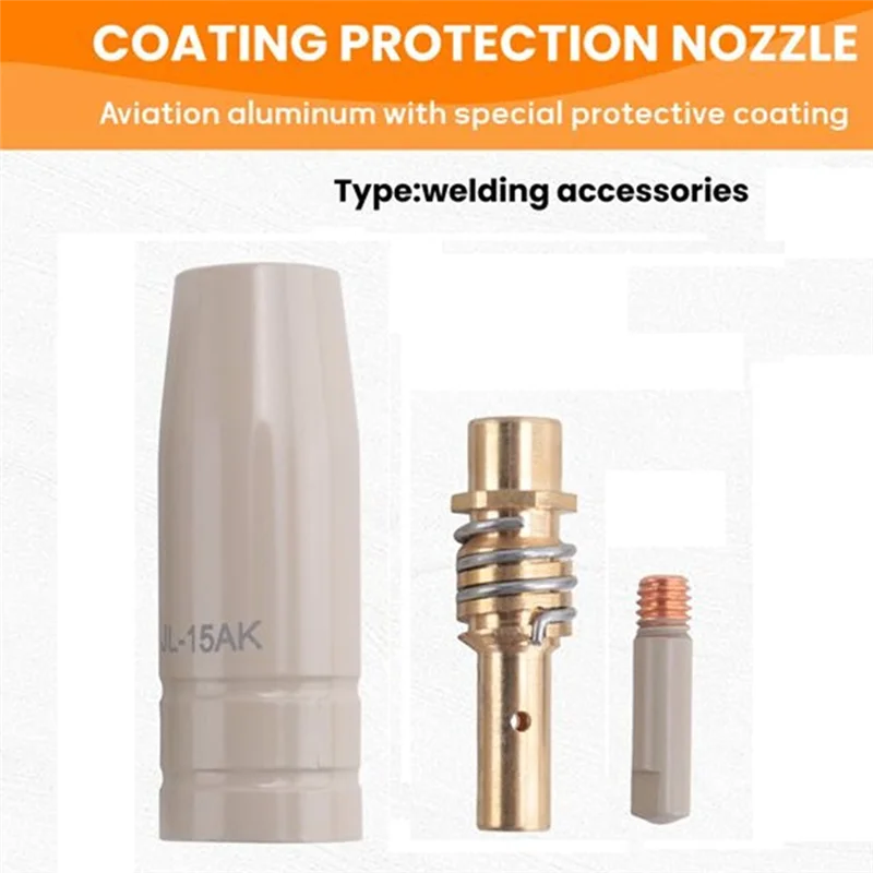 

AT02-7Pcs 15AK Coating Protection Nozzle Welding Slag European Airless Gas Protection Machine Protective Sleeve