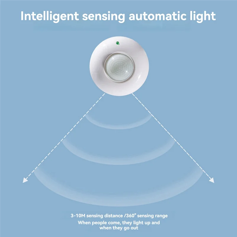 75STO-360° Adjustable Ceiling Motion Sensor Detector, Occupancy Light Switch For Energy Saving And Security