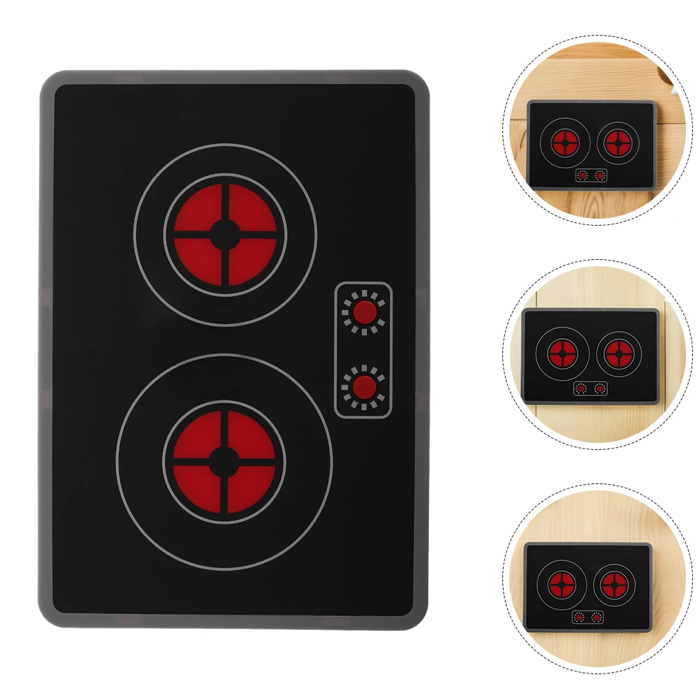 

2pcs Kids Induction Cooker Play Kitchen Accessories Realistic Pretend Stove With Lights Sounds Cooking For Toddlers No