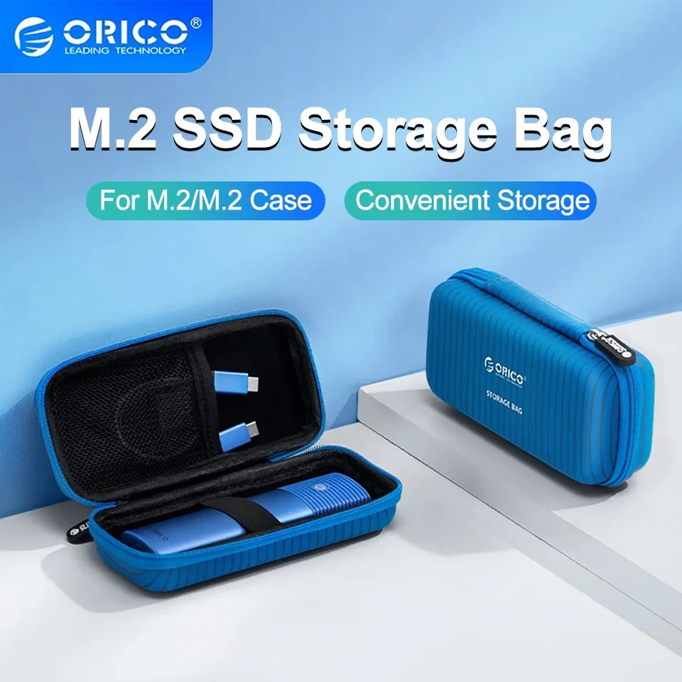 ORICO M.2 SSD Case, 159x110x40mm, EVA, Black, Blue, Pink, White