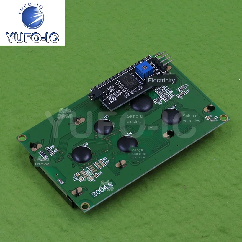 Free Ship 3pcs IIC/I2C 2004 Blue Screen Liquid Crystal Module Provides A Library File