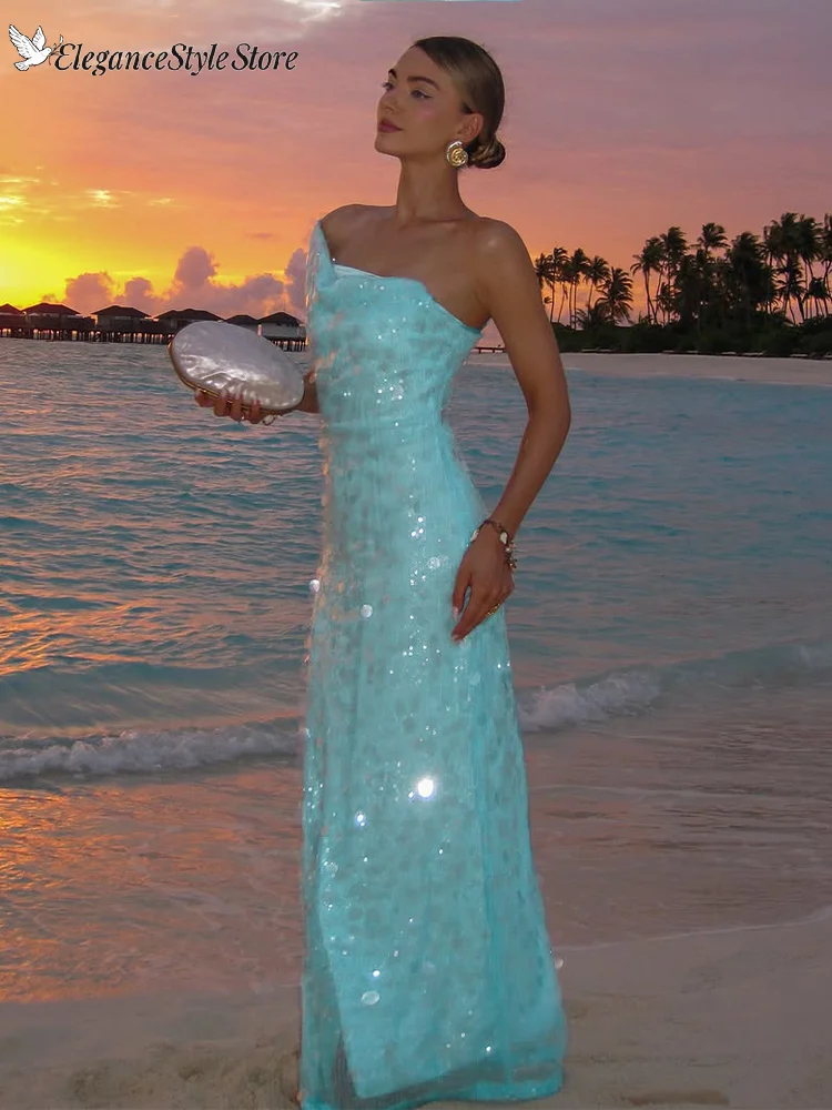 Sexy Sequin Maxi Dresses Women's Slim Sleeveless Waist-cinching Hip-wrap Long Robe 2026 New Ladies Vacation Party Evening Grown