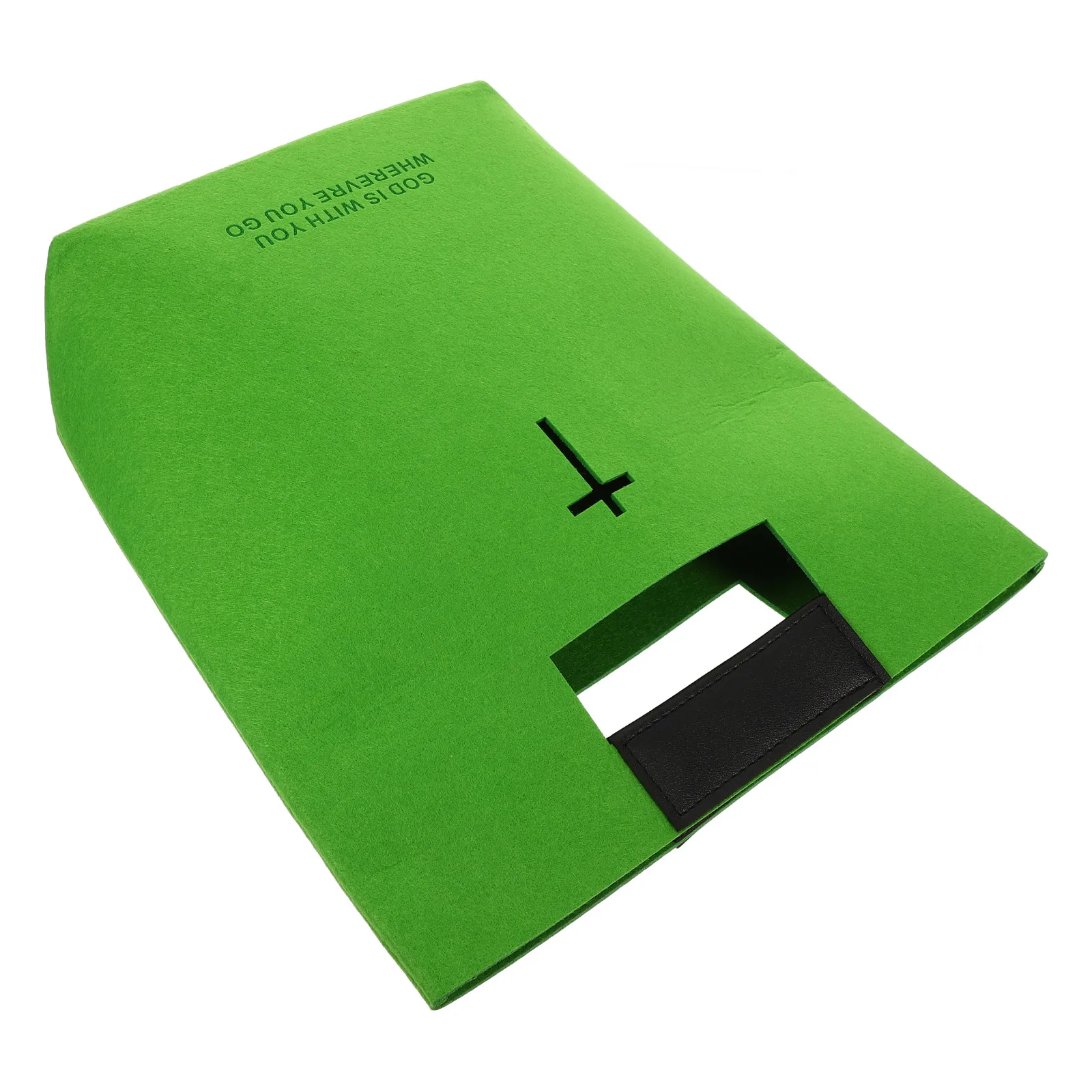 

Bible Storage Bag Felt Tote Large Capacity PU H Cross Design Church Study Pouch Christian Gift Bible Carrying Case