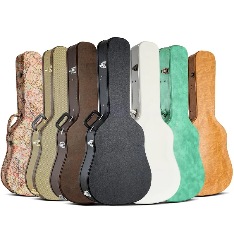 38-41 Inch Guitar Case Portable Wood Guitar Storage Case Waterproof Shockproof Guitars Protection Box Guitars Transport Box