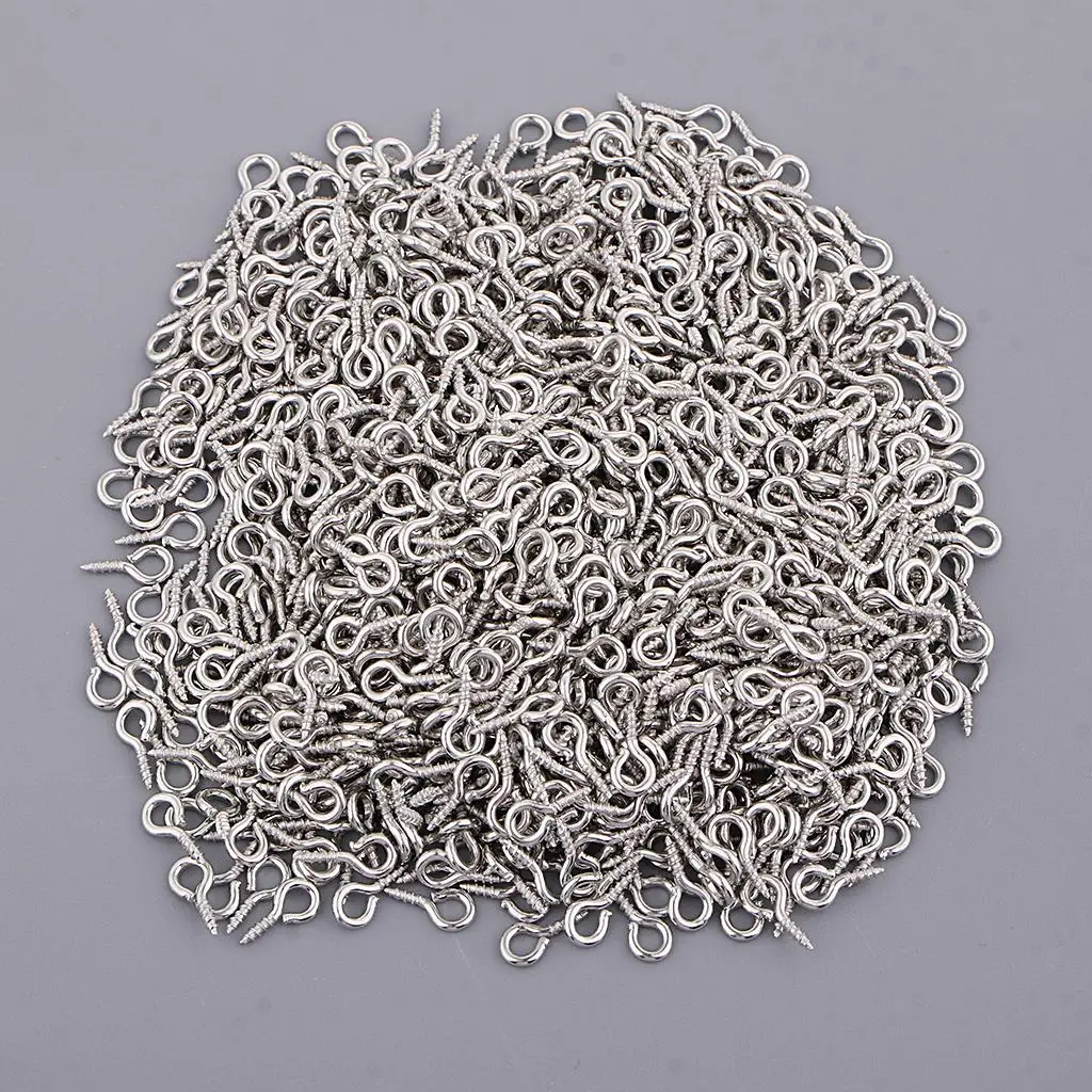 Wholesale Small Screw Eye Pins Bail Hook Jewelry Making , 4x8mm