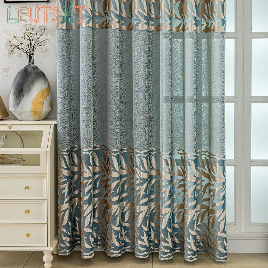 حجم مخصص الراقية الجاكار ستارة مجوفة الأزرق الحديثة بسيطة غرفة المعيشة غرفة نوم التقسيم شاشة الباب مصراع #3