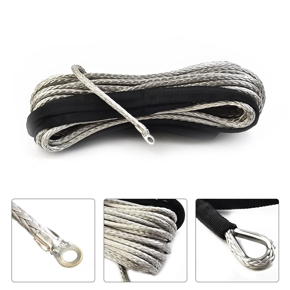 A reliable synthetic winching rope cable designed to fit all your For ATV and UTV needs includes safety sheath