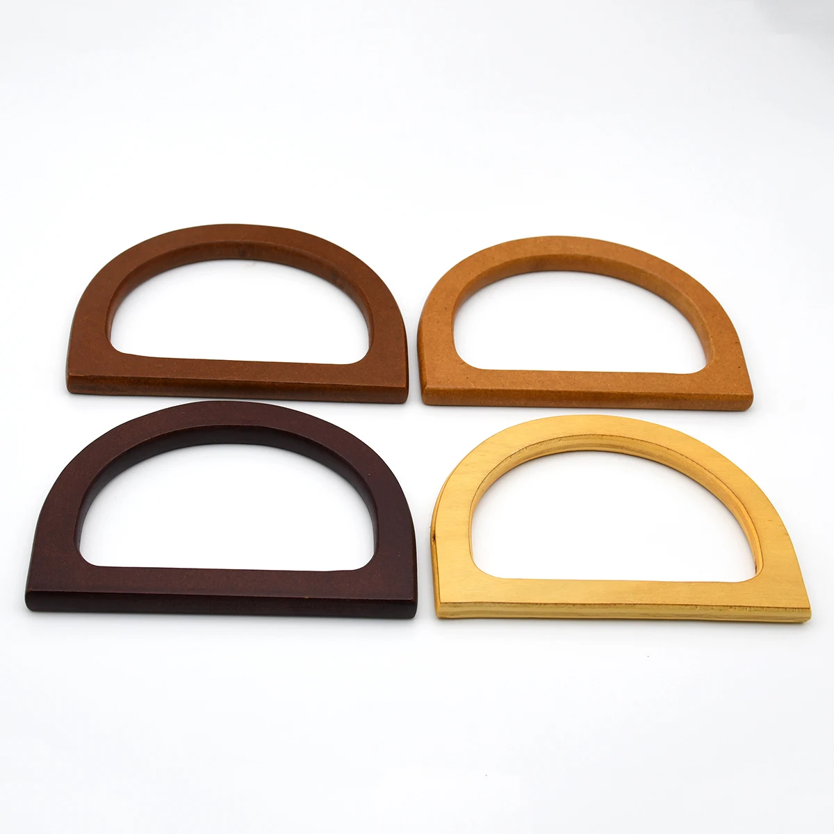12mm Bag Handle Wooden D ring Handbag Purse Frame Replacement DIY Bag Making Parts Accessories image 6
