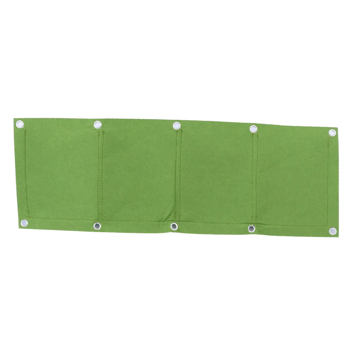 Non-Woven Felt Horizontal Planting Bag 4 Flat Pockets Wall Mounted Garden Planter for Indoor Outdoor Apartment Balcony Patio Use
