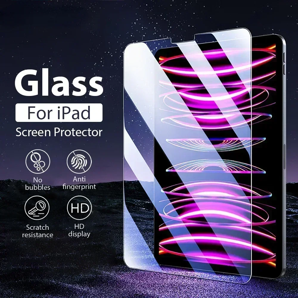 Protector de pantalla de vidrio templado para Ipad Pro 13 12,9 11 6th M4 M2 2024 Air 5 4 3 2 1 9 9th 10th Gen Mini 6 10,9 10,2 9,7 película