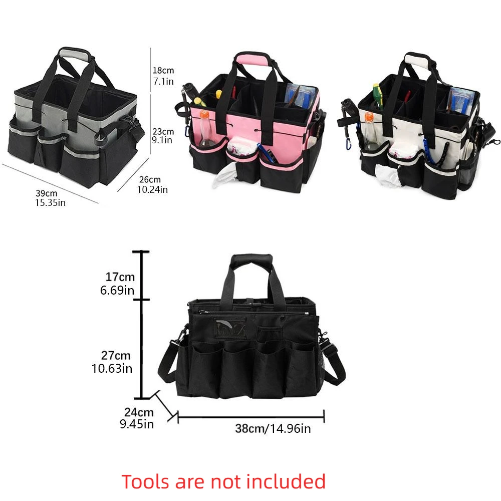 Adjustable Shoulder Straps Cleaning Tools Storage Bag Multipocket Wear-Resistant Electrician Tool Pouch Large Capacity