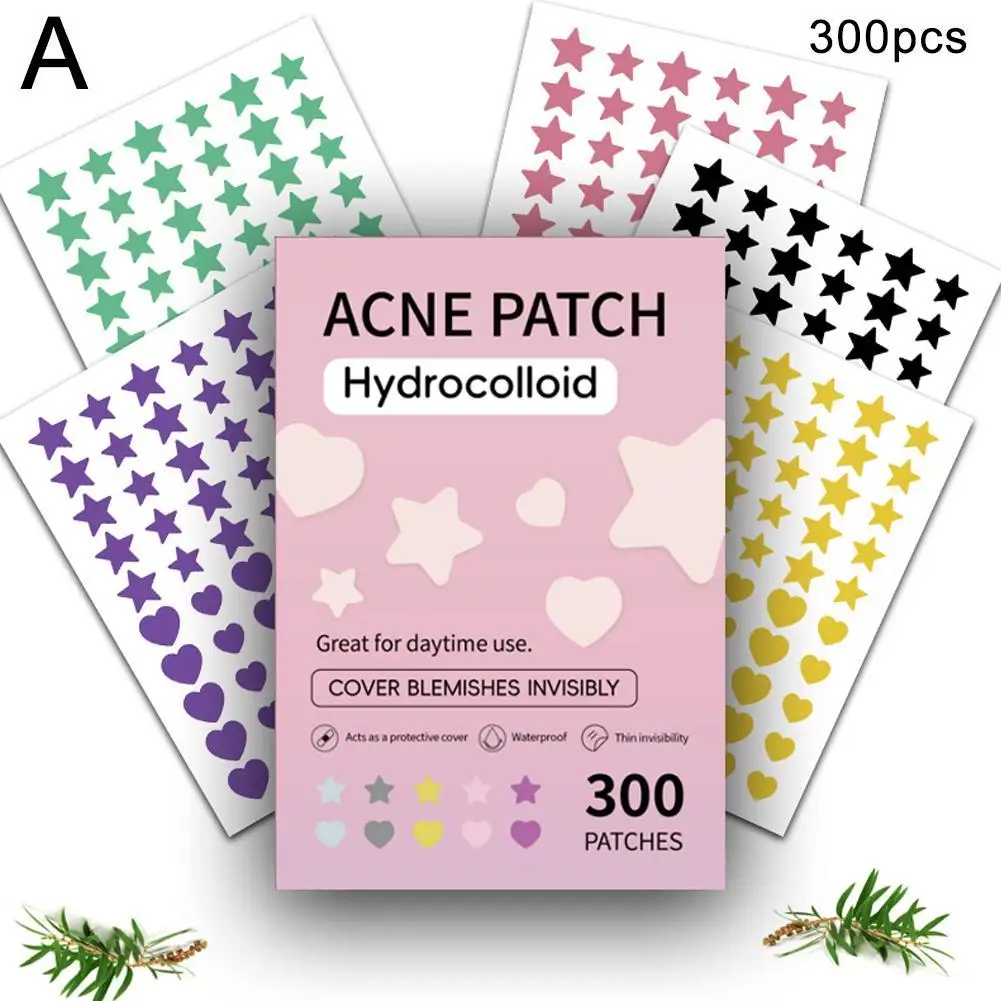 Remendo Suave Acne Não Irritante para Reparação Facial, Cobertura Invisível, Manchas Sem Resíduos, Espinhas, Reparação, 300 PCs, 600PCs