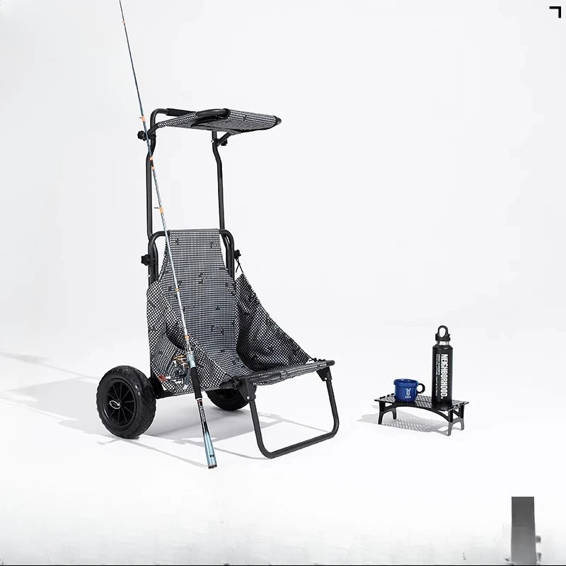 

Folding cart outdoor camping fishing storage camping chair handling portable travel trailer