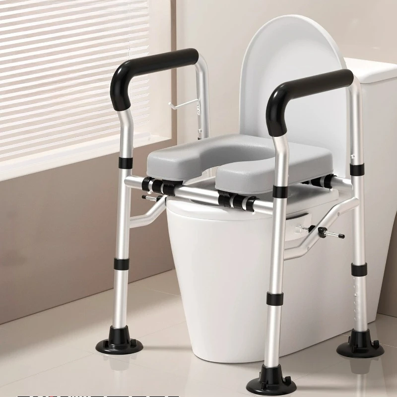 

Алюминиевые поручни для туалета на присосках, предотвращающие опрокидывание, для пожилых людей, регулируемые, для сидения и вставания