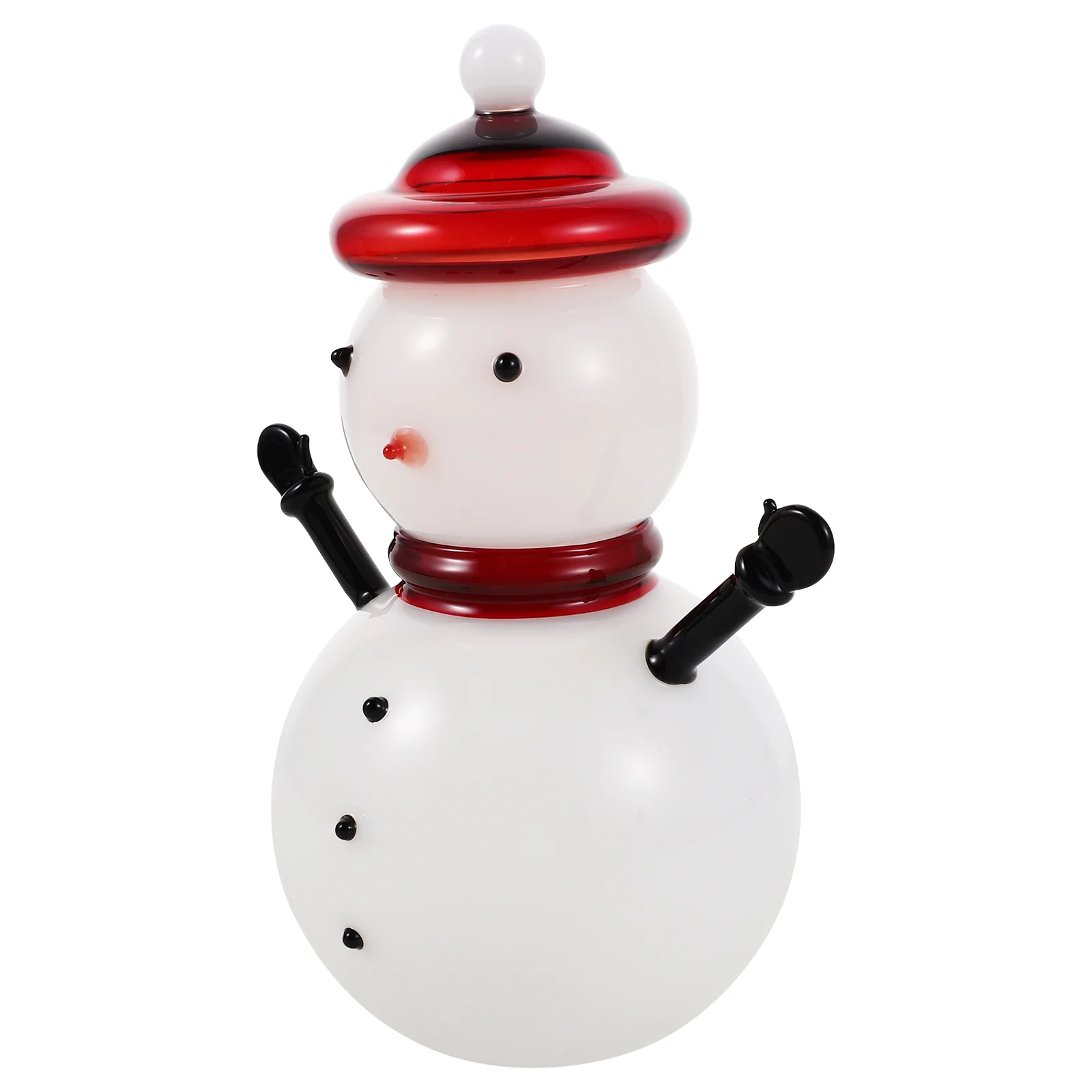

Candy Storage Display Home Decor Cute Sugar Container Glass Jar Snowman Decorative Cans Jars with Lids