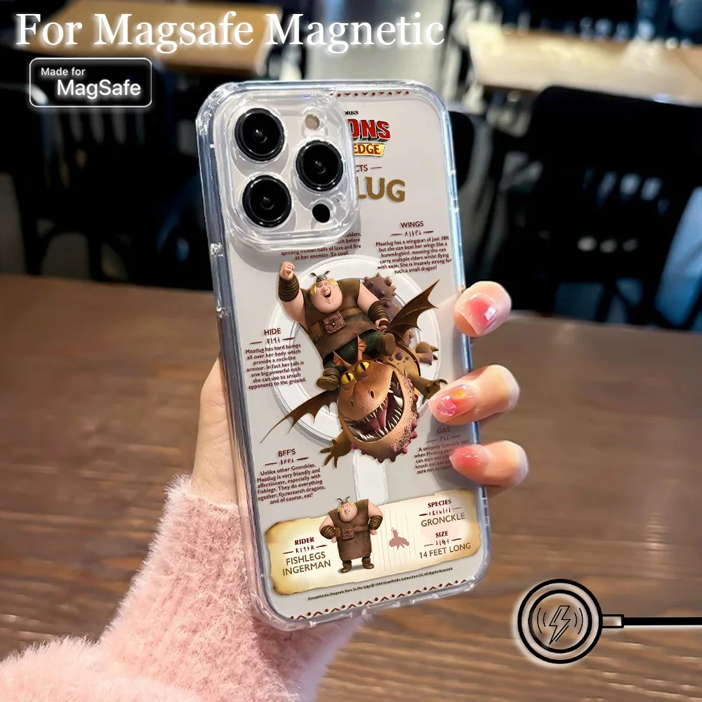 كيفية تدريب التنين الخاص بك بلا أسنان حافظة هاتف مغناطيسية آيفون 16 15 14 13 12 11 8 7 Plus Pro Max X XR XSMax غطاء لينة من البولي يوريثان #2