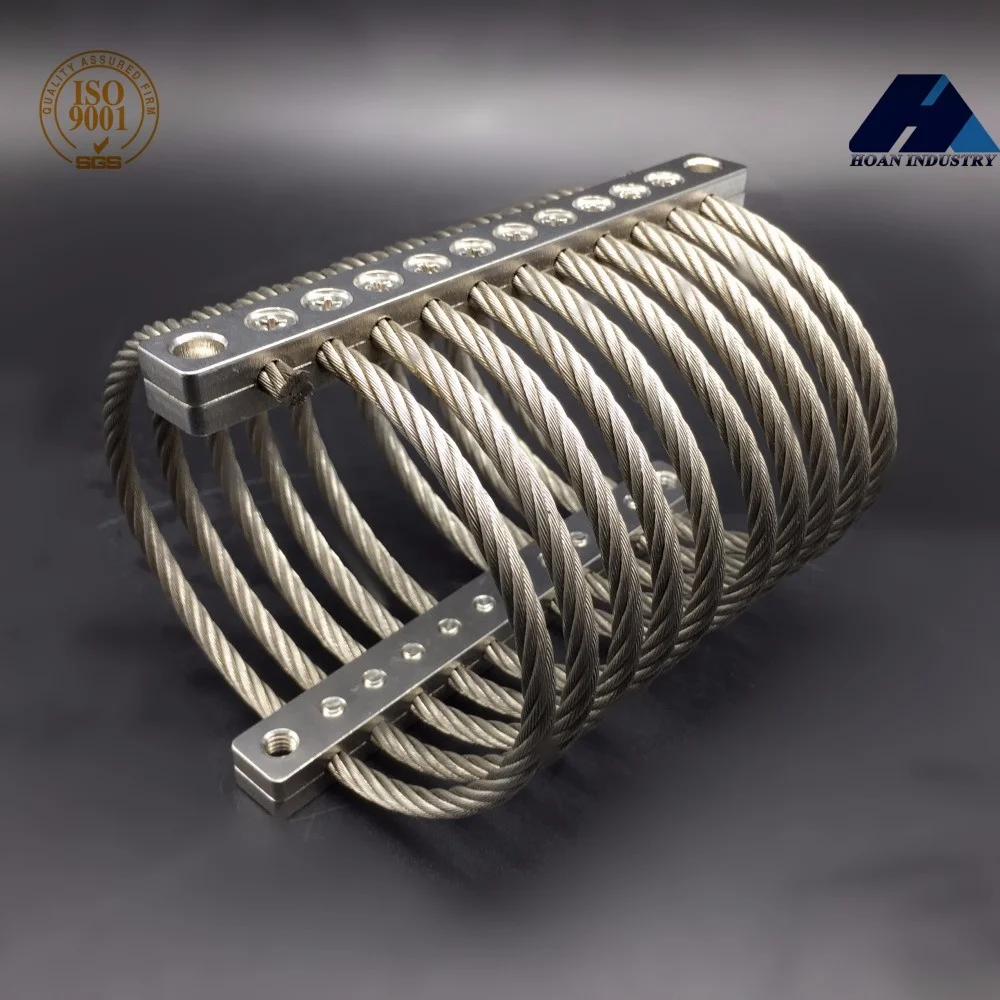 Aislador de cuerda de alambre compacto de acero inoxidable JGX-0480D-24A de construcción de barcos de exploración de aceite de Control de choque de vibración industrial