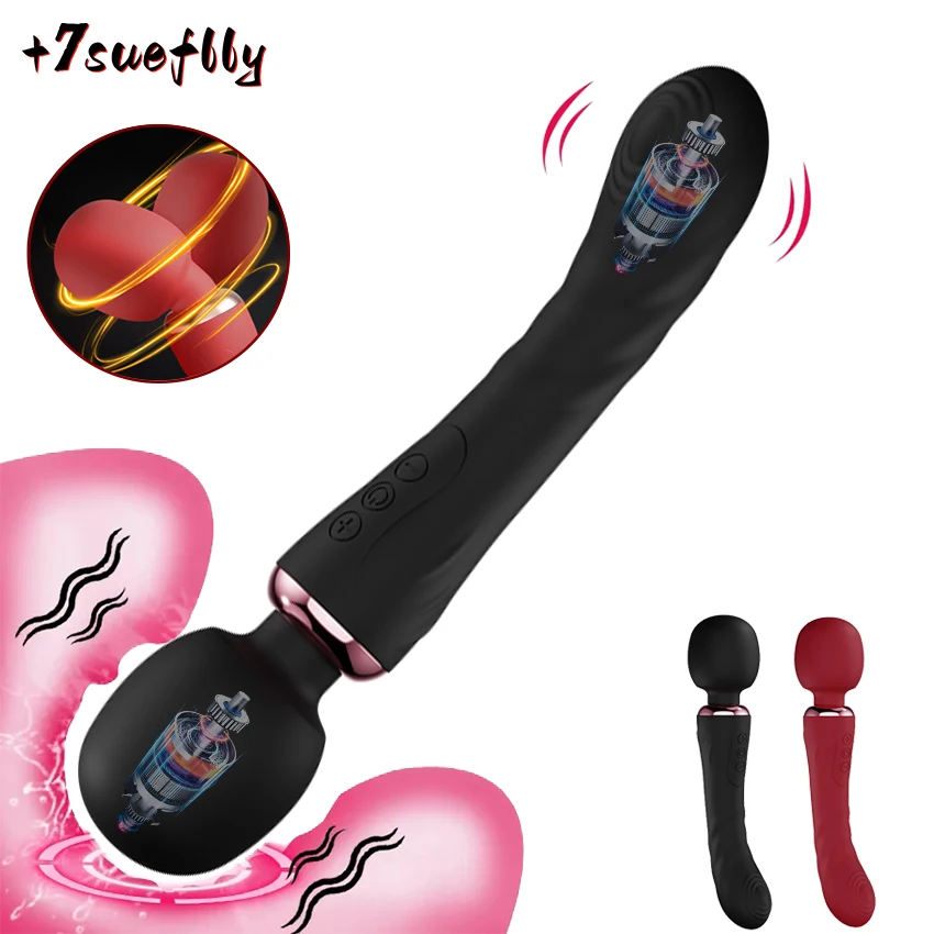 Powerful Dildos Vibrator Dual Motor Silicone Large Size Wand G-Spot Massager Sex Toy For Couple Clitoris Stimulator for Adults