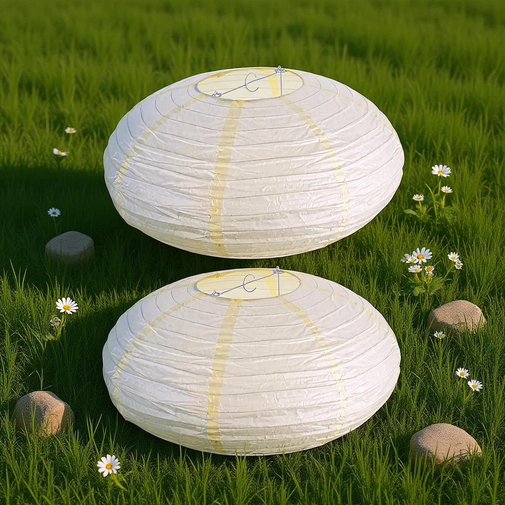 

2Pcs Hanging Paper Lantern Lampshades Lightweight Easy to Install Lamp Shade for Living Room Bedroom Hallway Decoration