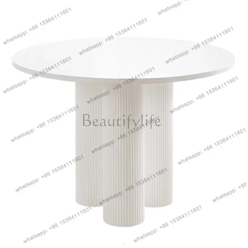 

yj57 Nordic Solid Wood Dining Table Modern Simple Creativity Design Round Table Villa Kitchen