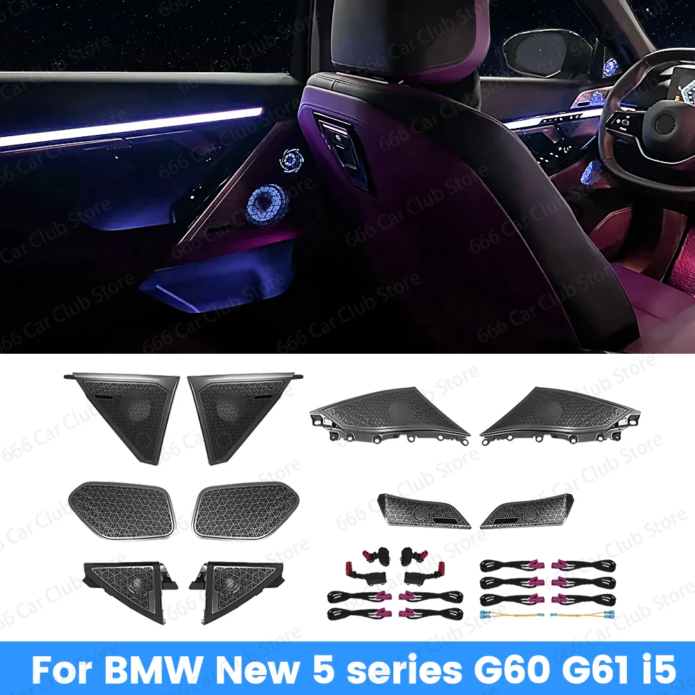 

LED Speaker Cover Lamp For BMW 5 Series G60 G61 i5 G90 G99 M5 Car RGB Tweeter Midrange HiFi Music Stereo Horn Ambient Light Deco