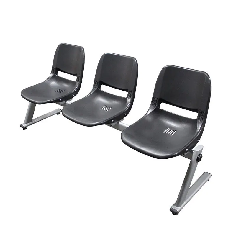 

Plastic row chairs canteen with row chairs three-person public seat two-person rest chair airport bench waiting chair