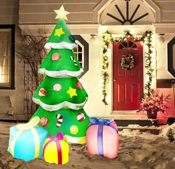 Giant Inflatable Christmas Tree Glowing Merry Christmas Outdoor Decoration LED Light Up Party New Year Christmas Decoration