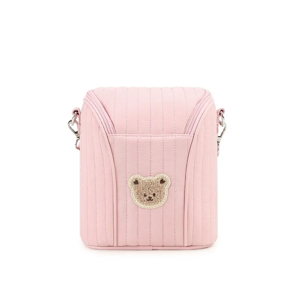 

Новая сумка-холодильник для грудного молока с медведем и ручкой, изолированная сумка для бутылки, портативная сумка-холодильник из чистого хлопка для детского сада на открытом воздухе