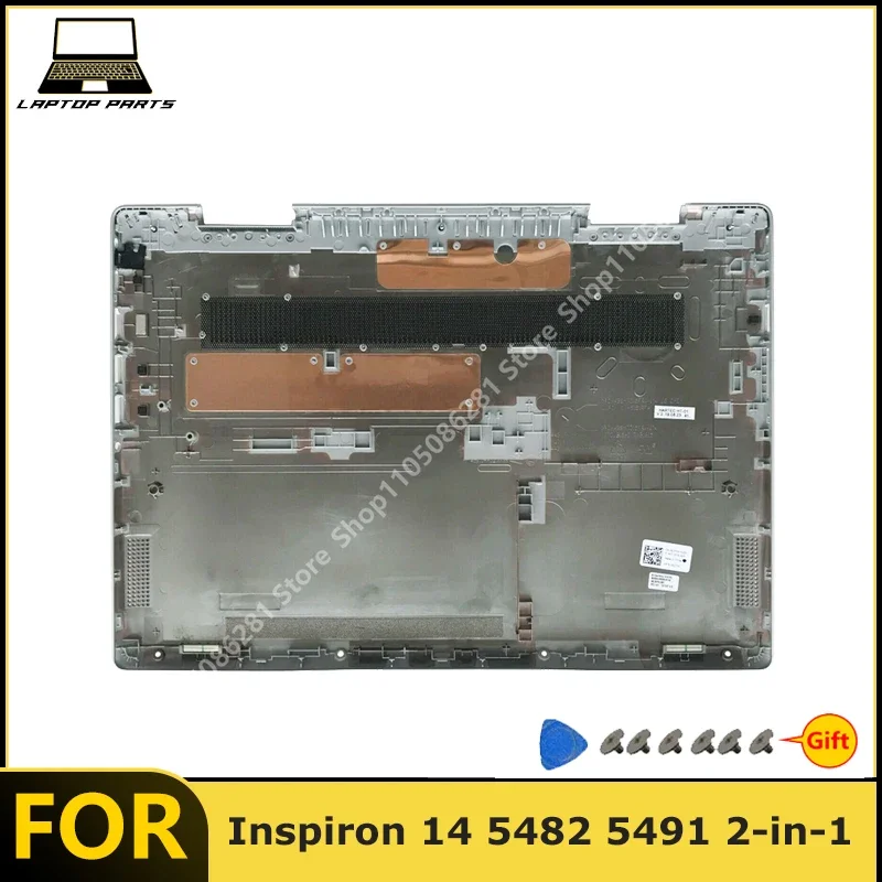 For Inspiron 14 5482 5491 2-in-1 Laptop silvery/Blue Bottom Case/Lower Case D Shell New replacement parts