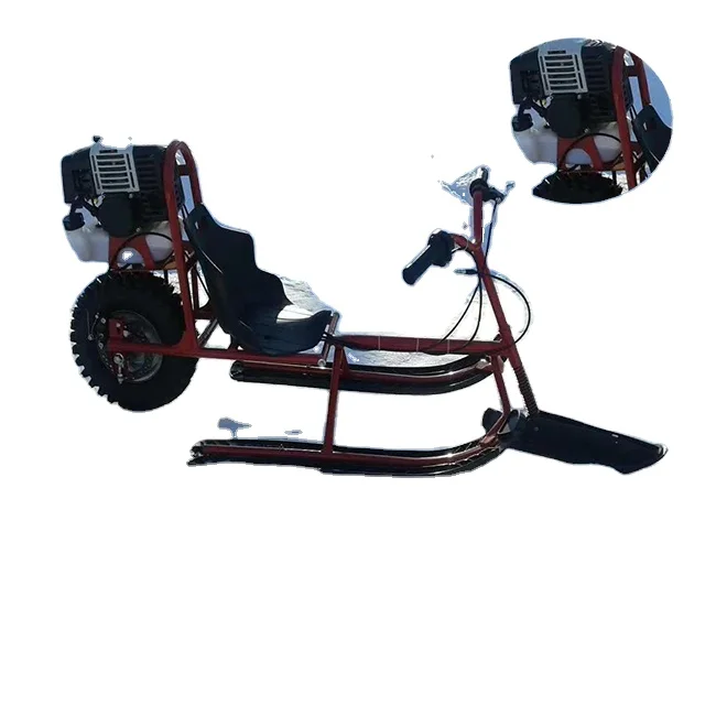 Snowmobile Electric Petrol Amusement Vehicle Kids Playground Snow Sledge Snowmobile Children Skiing Equipments