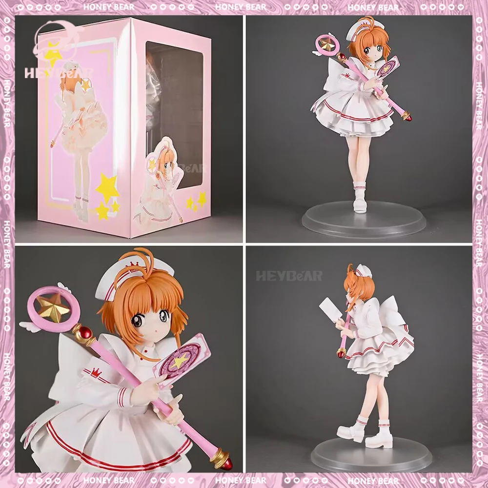 

Новый 22 см Cardcaptor Сакура Фигурка Киномото Сакура Фигурки Аниме Модели Статуи Коллекция Игрушки Украшение Стола Детский Подарок На День Рождения
