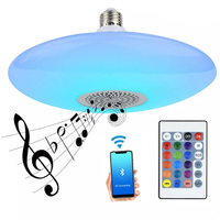 20W Bluetooths Speaker Bulb E27 RGB+White Smart Led Ceiling Light APP  Remote Control For Home