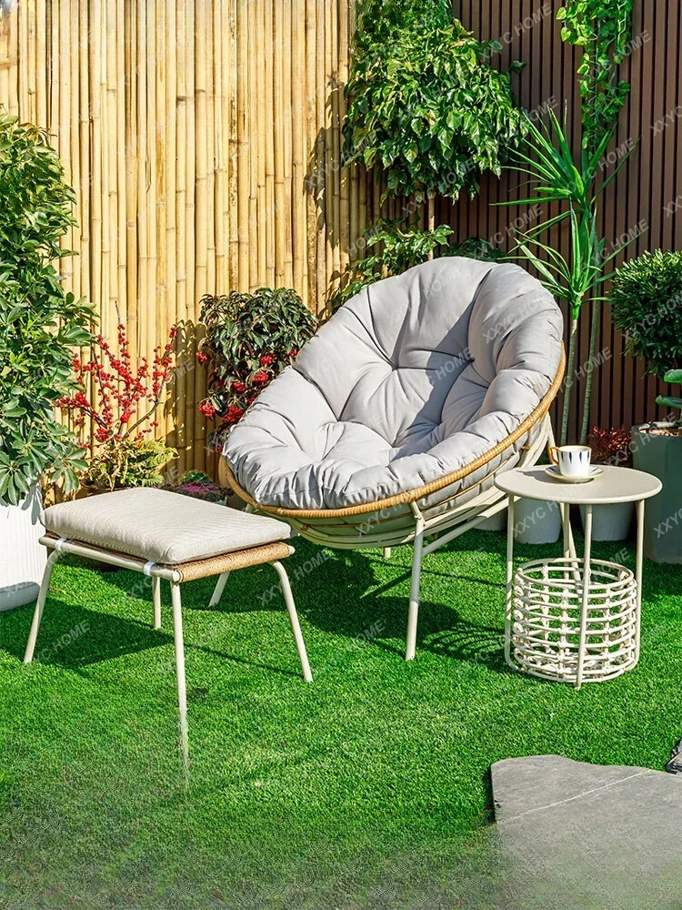 Table and Chair Single Backrest Sleeping Lounge Sofa Chair Outdoor Tea Table Table and Chair Combination