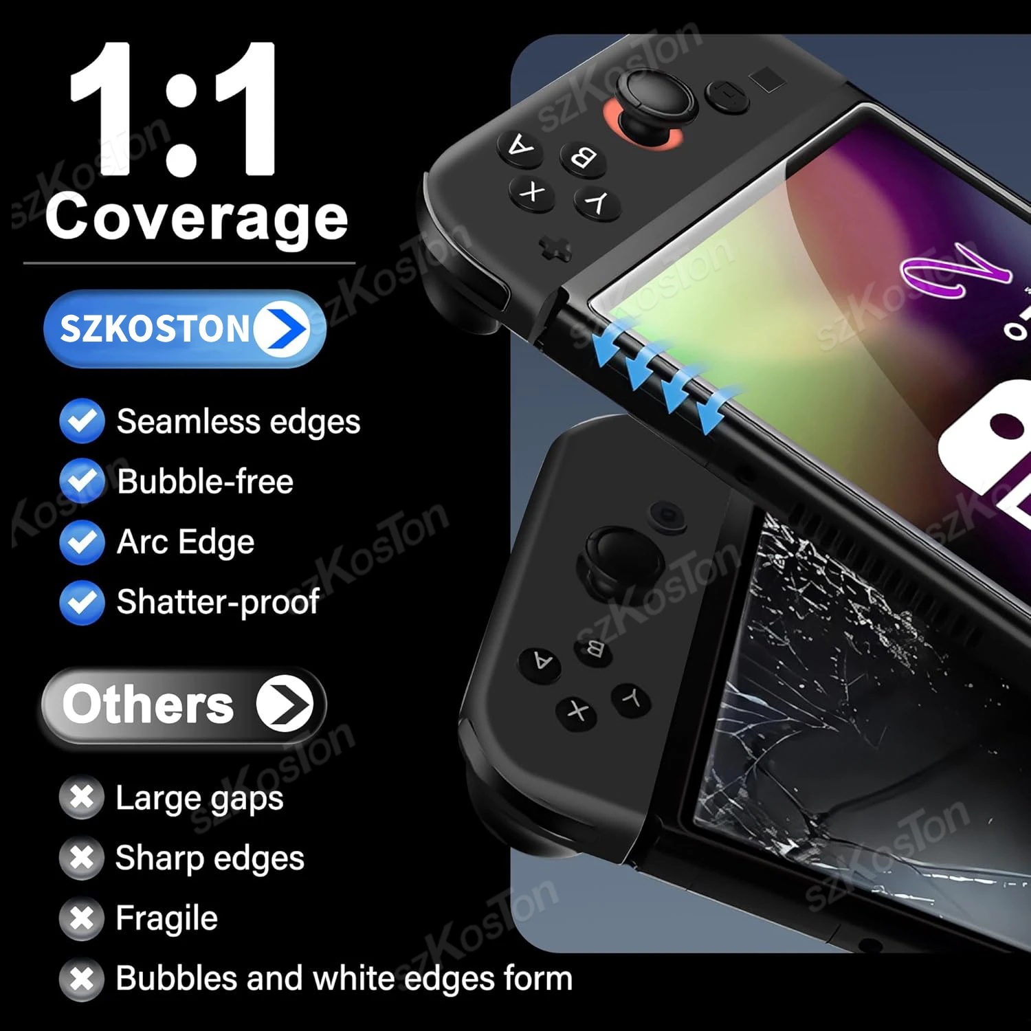 1/2PCS 9H Tempered Glass for NS Switch 2 2025 Screen Protector for Switch2 Protective Film Anti-Scratch Gaming Accessories