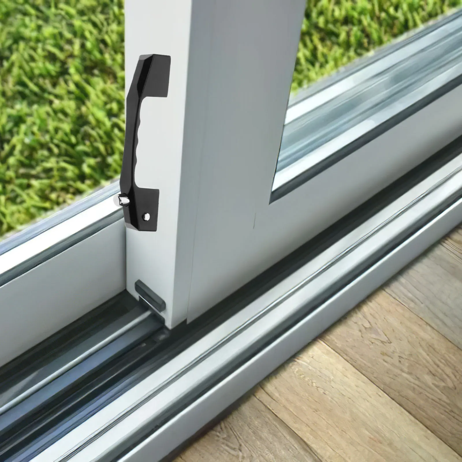 

Cabinet Pull Handle Balcony Glass Window Handle Durable Small Size Modern Design Easy DIY Installation Cabinet Handles