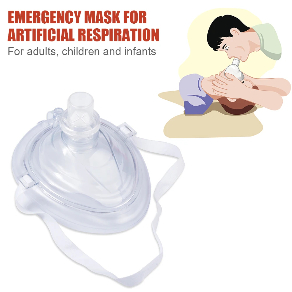 Professional First Aid CPR Breathing Mask Artificial Respiration Protective Mouth Masks With One-way Valve Emergency Rescue Tool