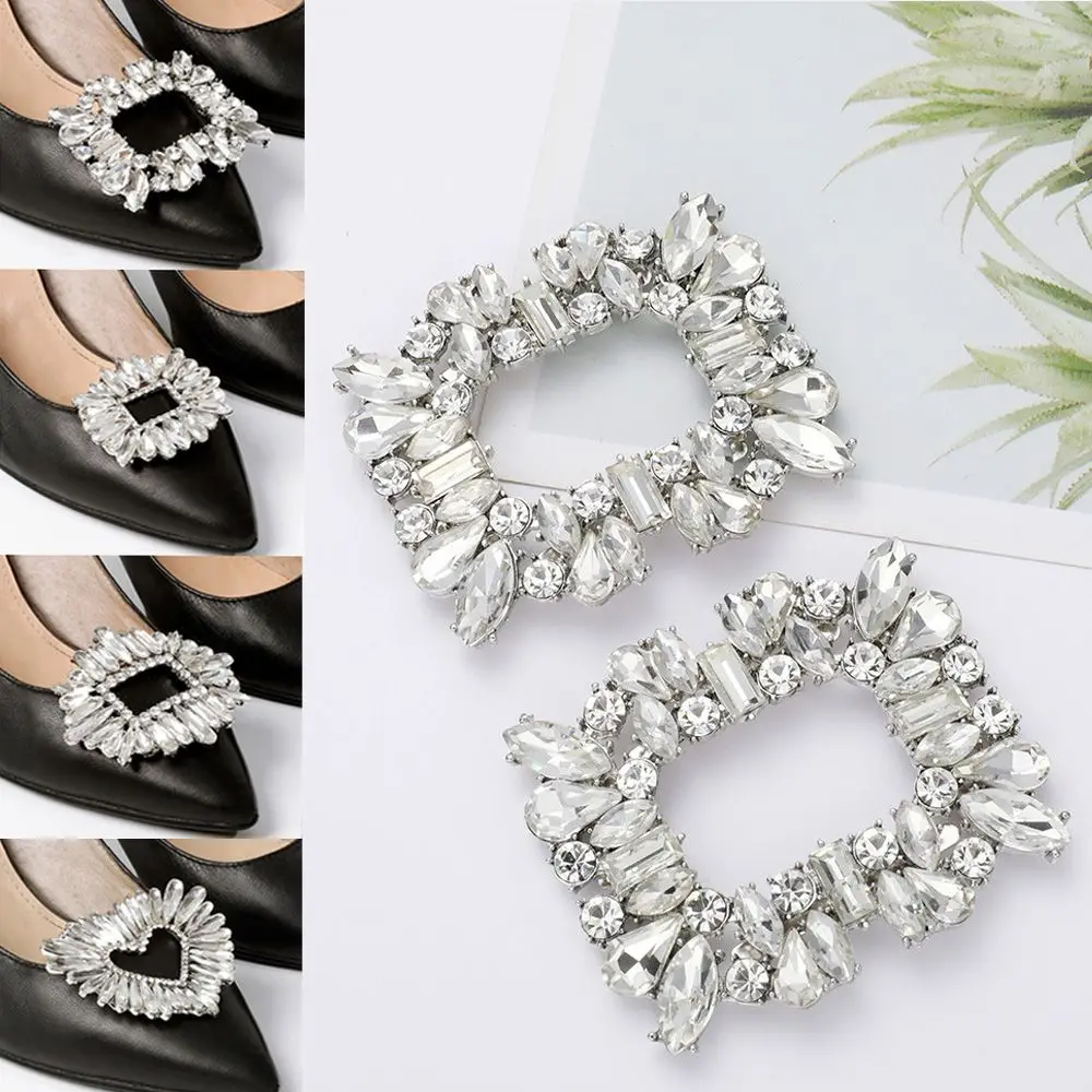 1PC Accessories Bride High Heel Charm Buckle Shoe Decorations Clip Butterfly Clamp Shiny Clips