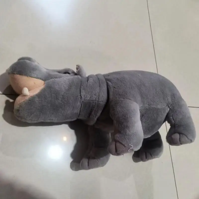 Recheado Hippo Plush Animal Toy, Cute Zoo Family, Decoração de casa, Almofada para cozinha e quarto, 15,7 pol