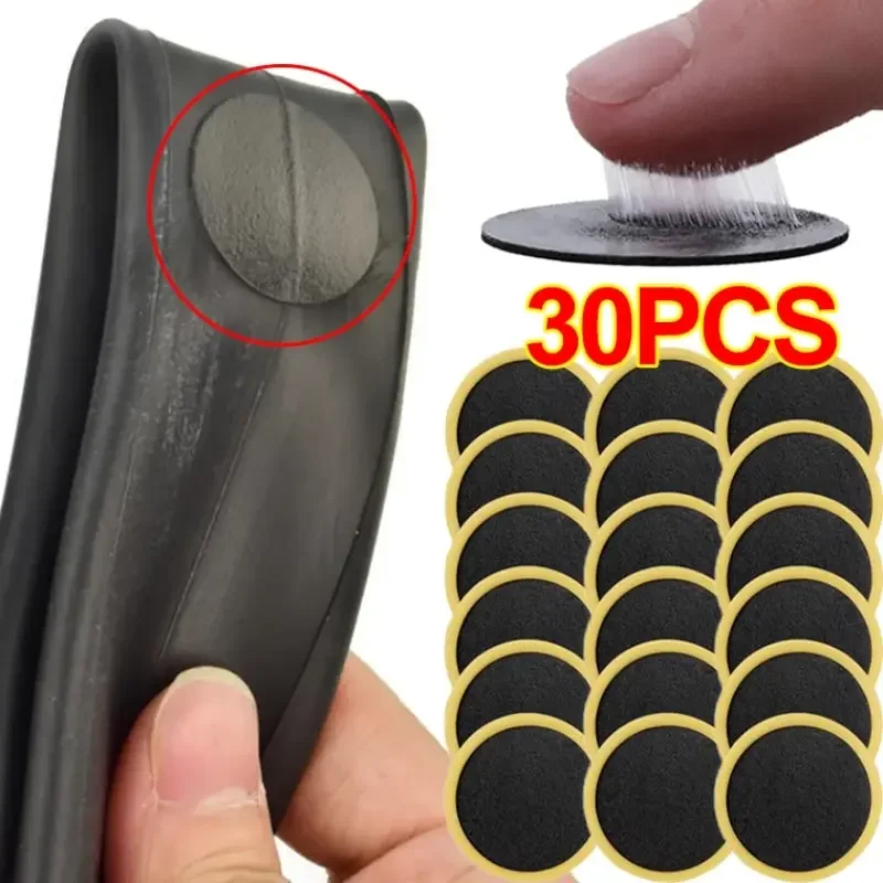 30/20/10PCS Bicycle Glue-free Tire Patches Tool Quick Repairing Tyre Protection Patch Adhesive Quick Drying Bike Accessories 30/